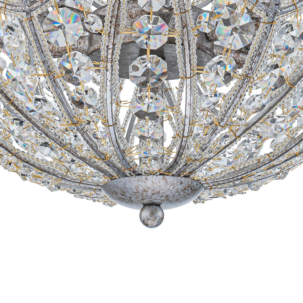 4/6 - Light Luxury Spherical Crystal Chandelier - LightfixturesUAE
