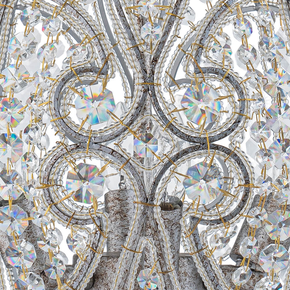 4/6 - Light Luxury Spherical Crystal Chandelier - LightfixturesUAE