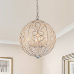 4/6 - Light Luxury Spherical Crystal Chandelier - LightfixturesUAE
