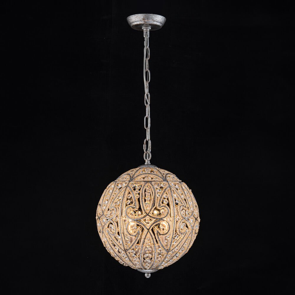 4/6 - Light Luxury Spherical Crystal Chandelier - LightfixturesUAE