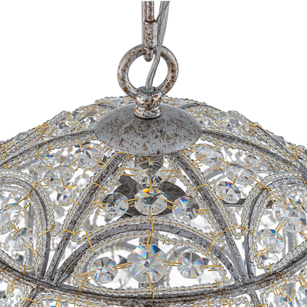 4/6 - Light Luxury Spherical Crystal Chandelier - LightfixturesUAE