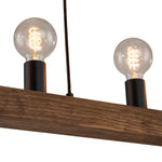 5 - Light Farmhouse Linear Wood Pendant Light - LightfixturesUAE