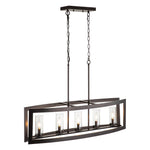 5 - Light Industrial Rectangular Kitchen Island Chandelier - LightfixturesUAE