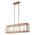 5 - Light Industrial Rectangular Kitchen Island Chandelier - LightfixturesUAE