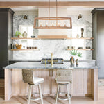 5 - Light Industrial Rectangular Kitchen Island Chandelier - LightfixturesUAE