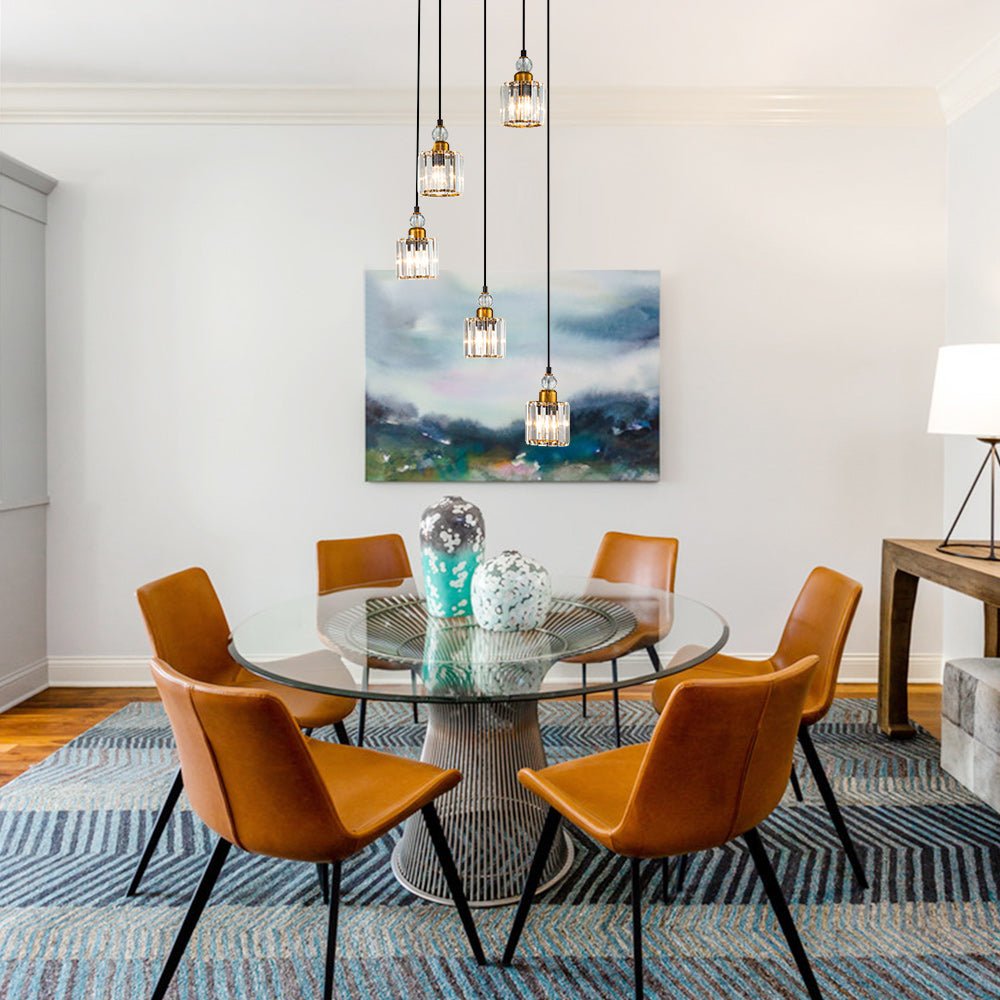 5 - Light Modern Crystal Pendant Lighting - LightfixturesUAE