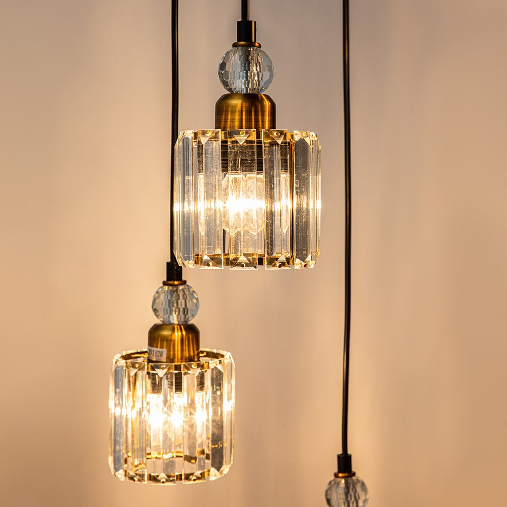 5 - Light Modern Crystal Pendant Lighting - LightfixturesUAE