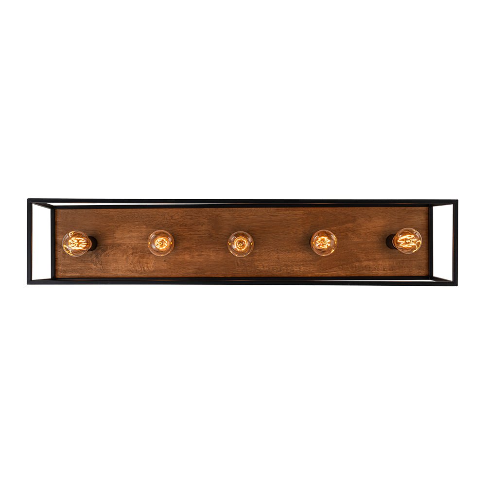 5 - Light Rectangular Cage Flush Mount Ceiling Light - LightfixturesUAE