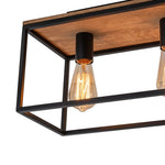 5 - Light Rectangular Cage Flush Mount Ceiling Light - LightfixturesUAE