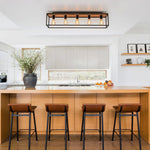 5 - Light Rectangular Cage Flush Mount Ceiling Light - LightfixturesUAE