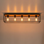 5 - Light Rectangular Cage Flush Mount Ceiling Light - LightfixturesUAE
