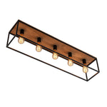 5 - Light Rectangular Cage Flush Mount Ceiling Light - LightfixturesUAE