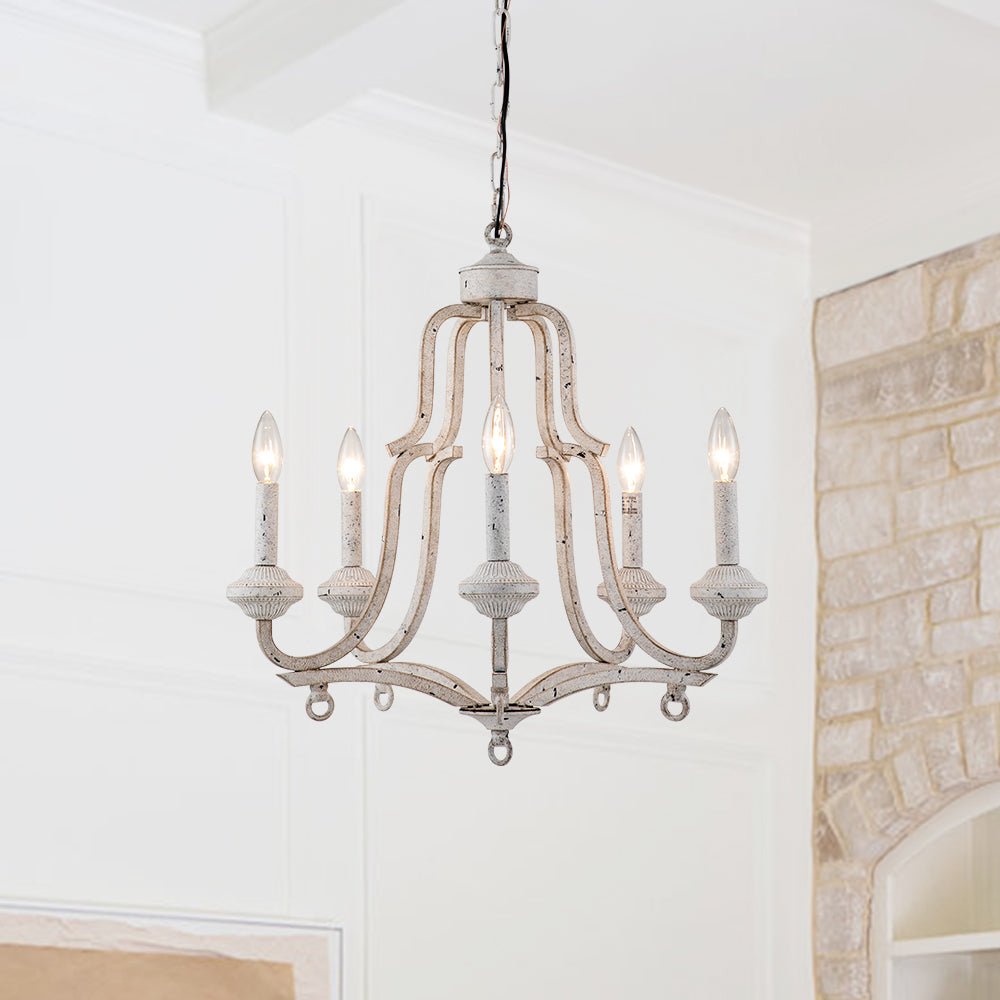 5 - Light Vintage French Candle Style Empire Chandelier - LightfixturesUAE