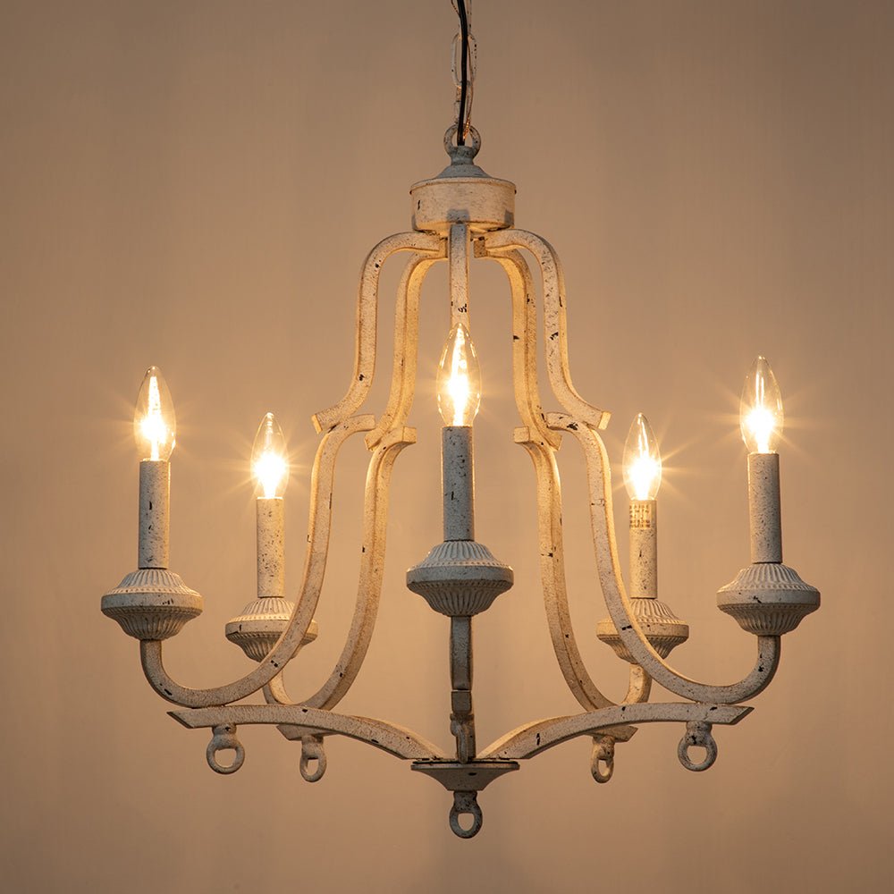 5 - Light Vintage French Candle Style Empire Chandelier - LightfixturesUAE