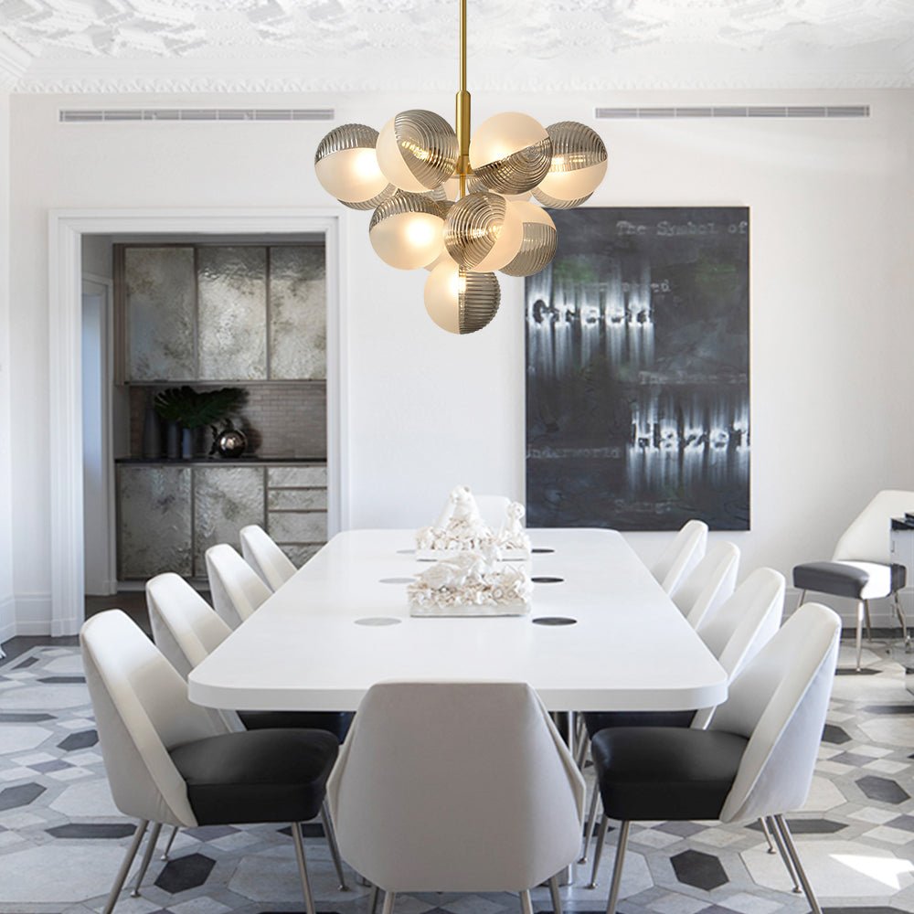 5/13 - Light Grape Shape Bubble Cluster Chandelier - LightfixturesUAE