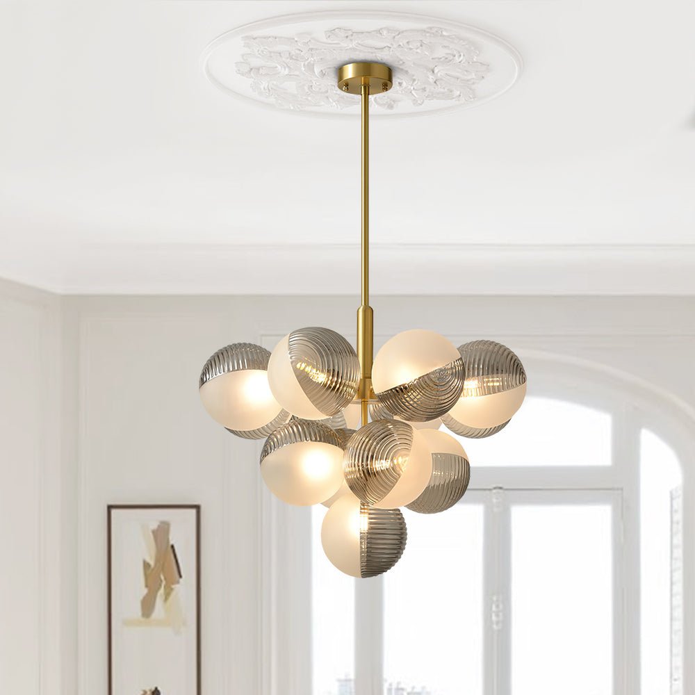5/13 - Light Grape Shape Bubble Cluster Chandelier - LightfixturesUAE