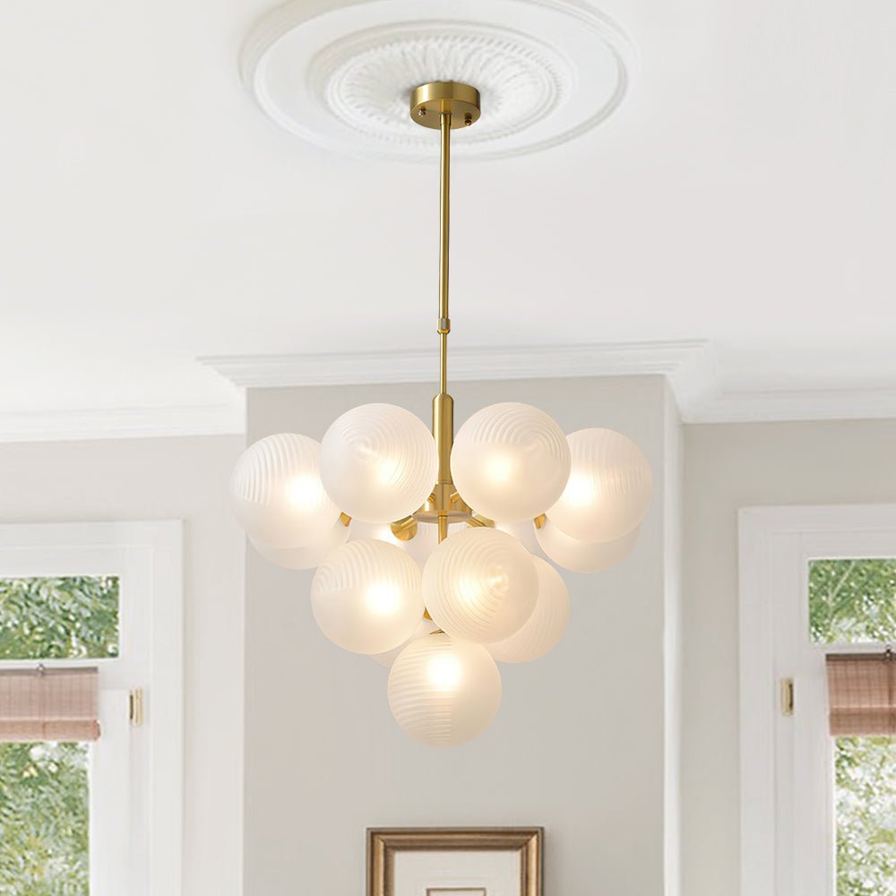 5/13 - Light Modern Bubble Cluster Grape Chandelier - LightfixturesUAE