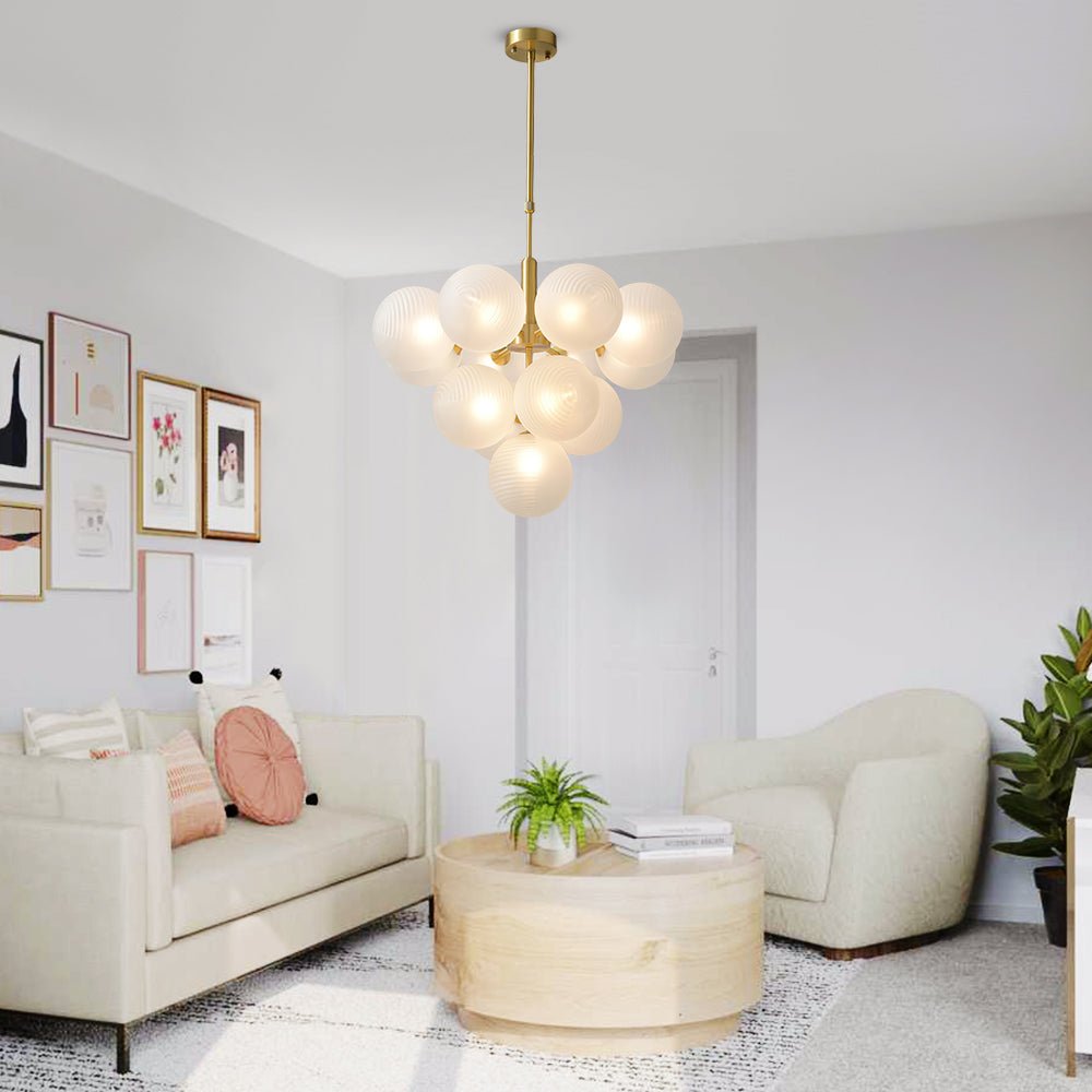 5/13 - Light Modern Bubble Cluster Grape Chandelier - LightfixturesUAE