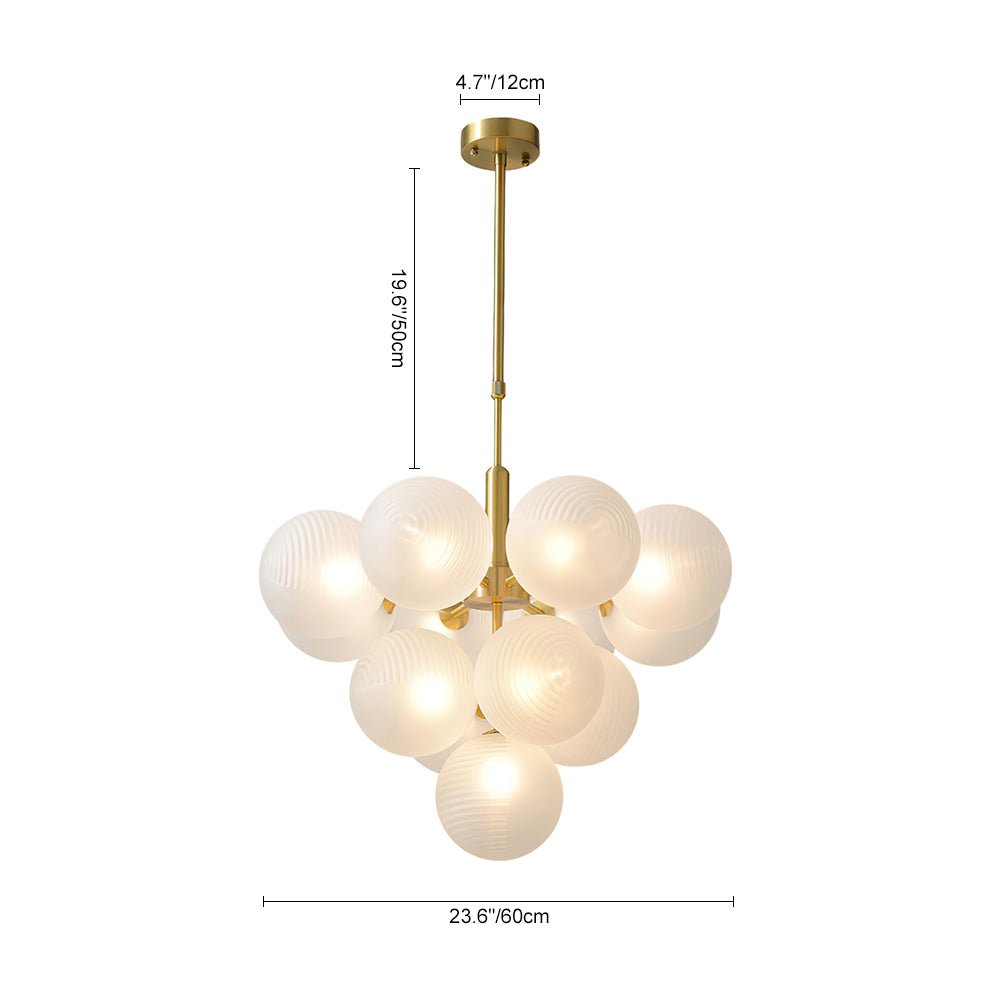 5/13 - Light Modern Bubble Cluster Grape Chandelier - LightfixturesUAE