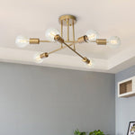 6 - Light Brass Sputnik Semi Flush Mount - LightfixturesUAE