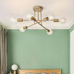 6 - Light Brass Sputnik Semi Flush Mount - LightfixturesUAE