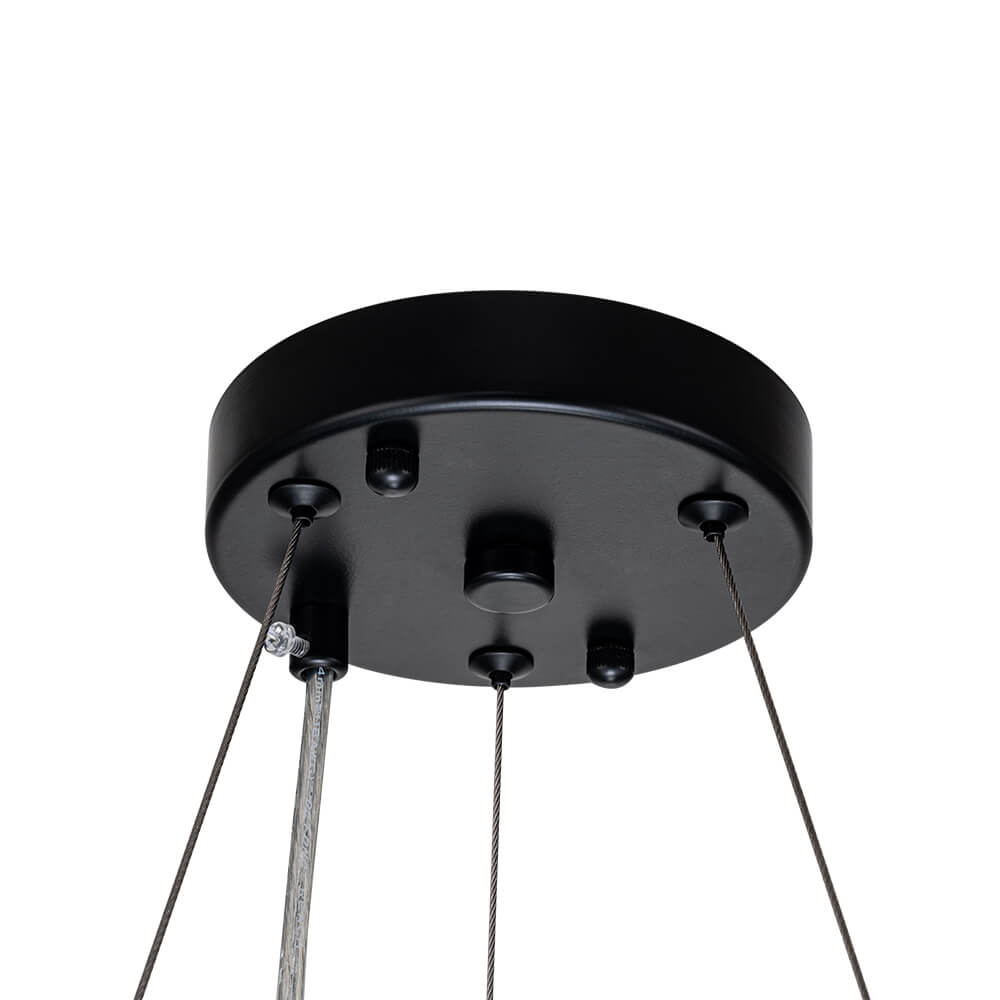 6 - Light Contemporary Round Crystal Drum Chandelier - LightfixturesUAE