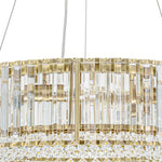 6 - Light Contemporary Round Crystal Drum Chandelier - LightfixturesUAE
