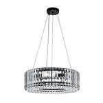 6 - Light Contemporary Round Crystal Drum Chandelier - LightfixturesUAE