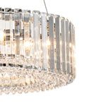 6 - Light Contemporary Round Crystal Drum Chandelier - LightfixturesUAE