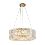 6 - Light Contemporary Round Crystal Drum Chandelier - LightfixturesUAE