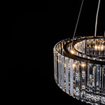 6 - Light Contemporary Round Crystal Drum Chandelier - LightfixturesUAE