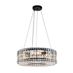 6 - Light Contemporary Round Crystal Drum Chandelier - LightfixturesUAE