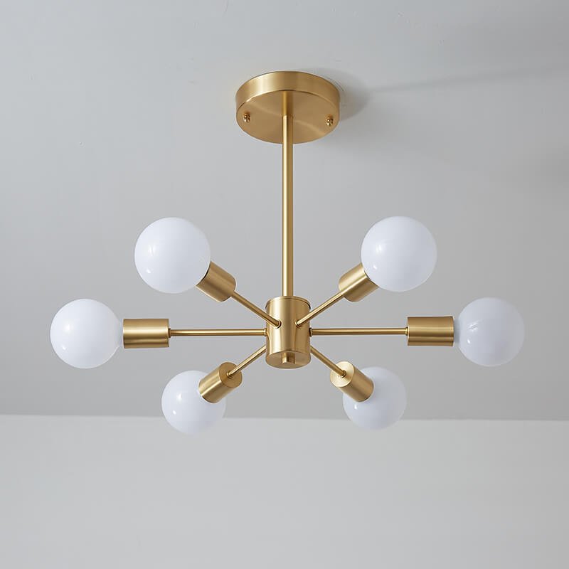 6 - Light Mid - Century Modern Sputnik Chandelier - LightfixturesUAE
