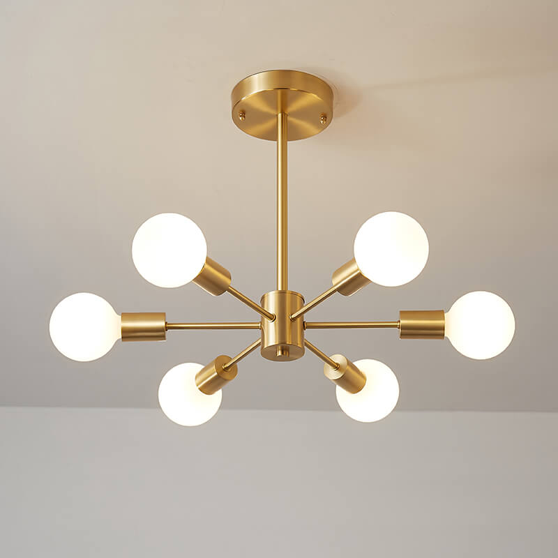 6 - Light Mid - Century Modern Sputnik Chandelier - LightfixturesUAE