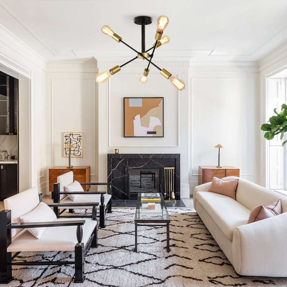 6 - Light Mid - Century Modern Sputnik Light Chandelier - LightfixturesUAE