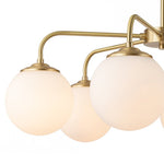 6 - Light Modern Bubble Milky Glass Globe Chandelier - LightfixturesUAE
