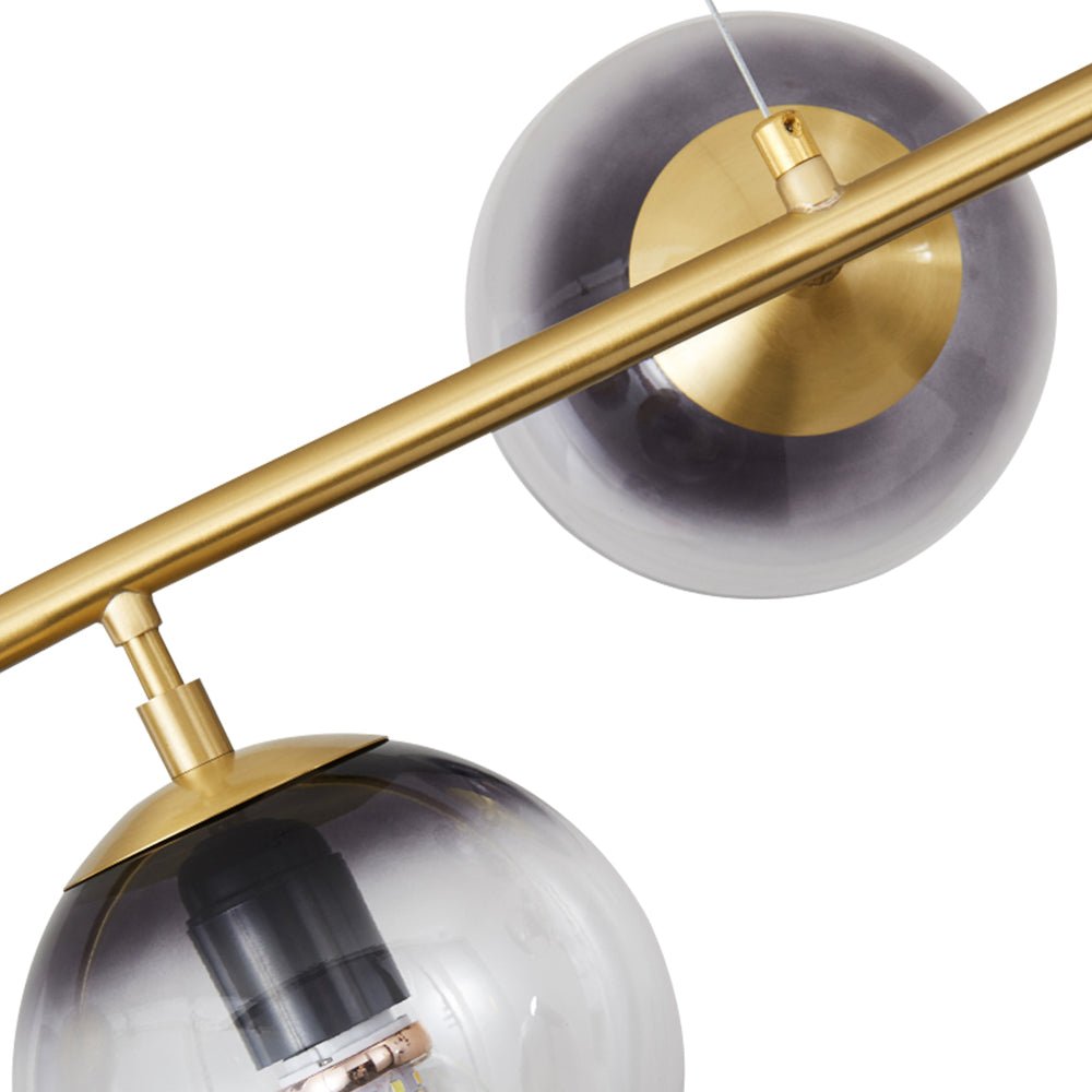 6 - Light Modern Vertical Linear Glass Chandelier - LightfixturesUAE