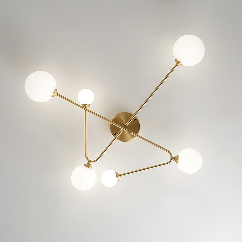 6 - Light Sputnik Cross Arm Semi Flush Mount Ceiling Light - LightfixturesUAE