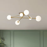 6 - Light Sputnik Cross Arm Semi Flush Mount Ceiling Light - LightfixturesUAE
