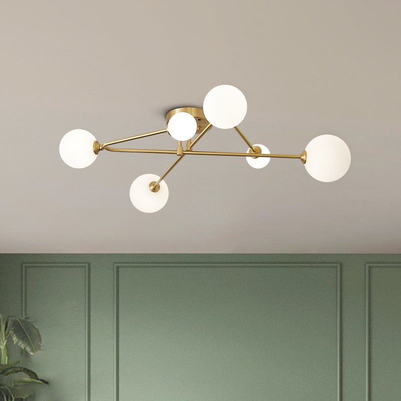 6 - Light Sputnik Cross Arm Semi Flush Mount Ceiling Light - LightfixturesUAE