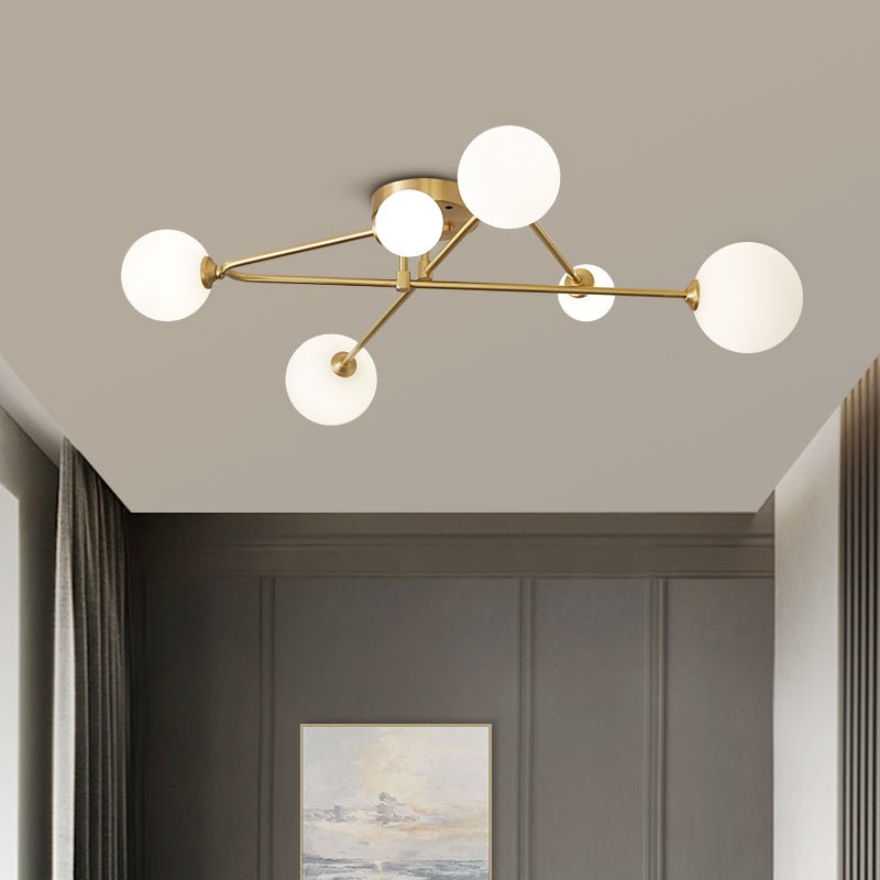6 - Light Sputnik Cross Arm Semi Flush Mount Ceiling Light - LightfixturesUAE