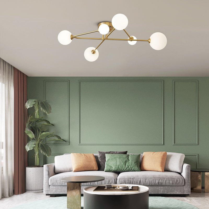 6 - Light Sputnik Cross Arm Semi Flush Mount Ceiling Light - LightfixturesUAE
