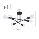 6 - Light Sputnik Sphere Semi Flush - LightfixturesUAE