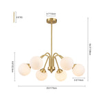 6/10 - Light Modern Glass Globe Bubble Chandelier - LightfixturesUAE