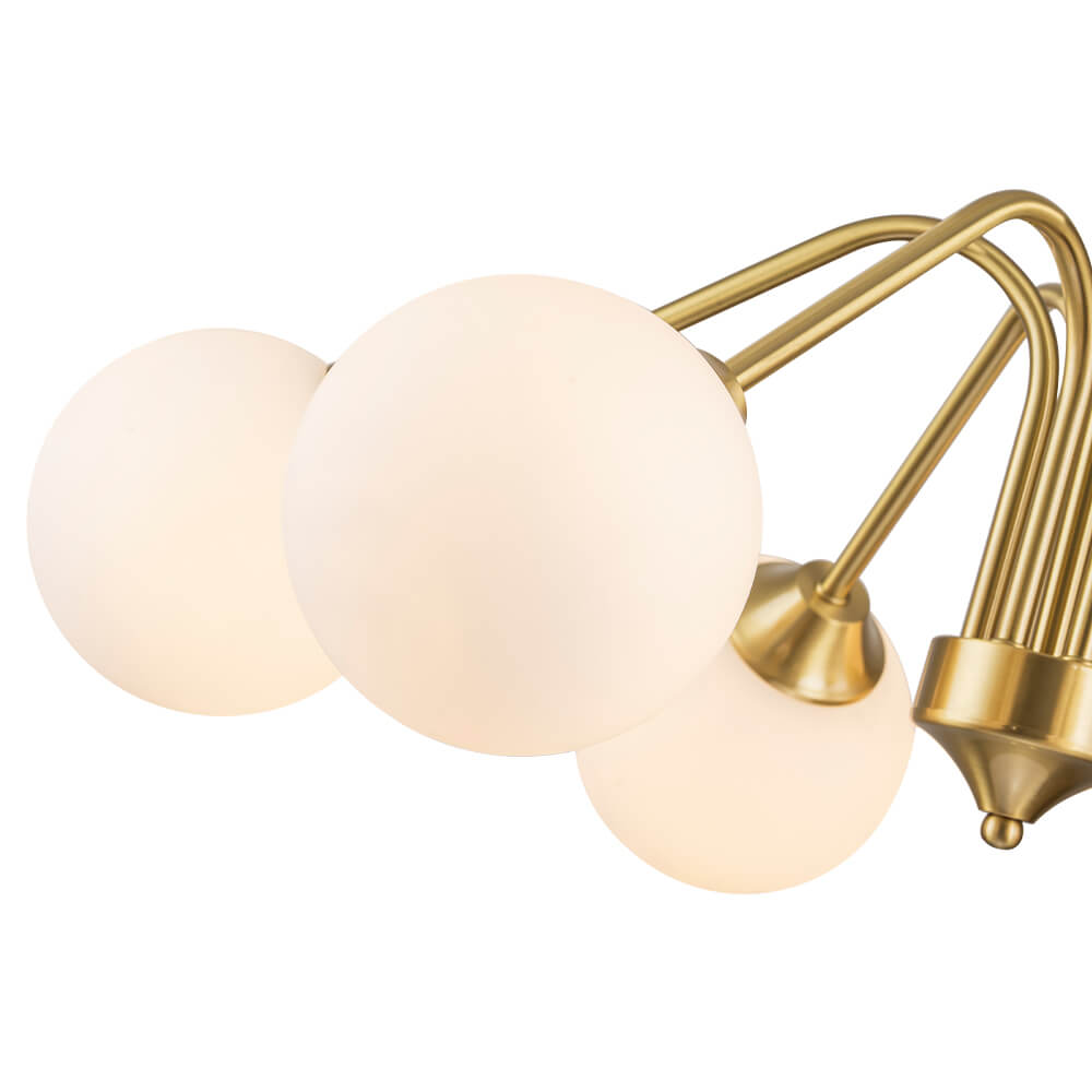 6/10 - Light Modern Glass Globe Bubble Chandelier - LightfixturesUAE