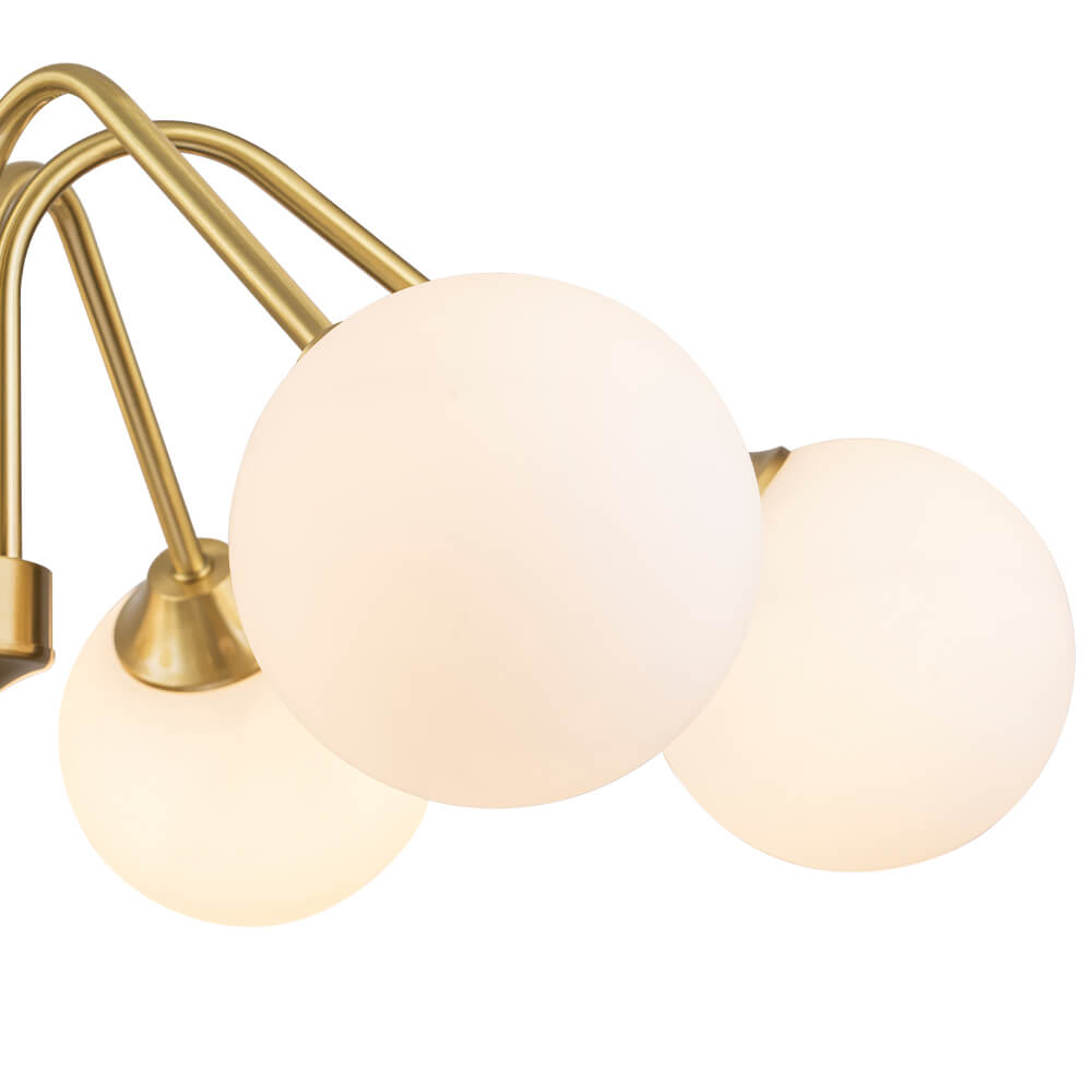 6/10 - Light Modern Glass Globe Bubble Chandelier - LightfixturesUAE