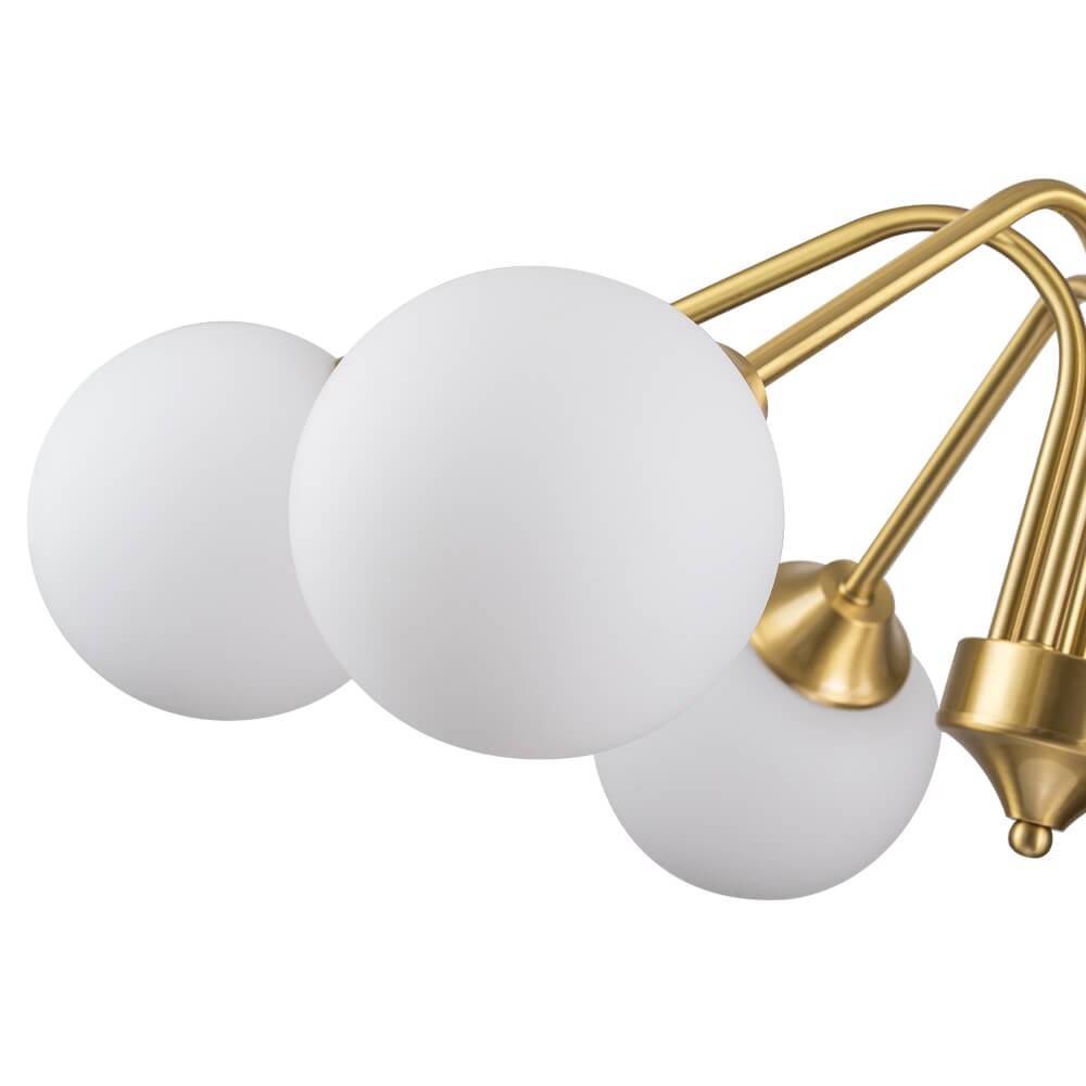 6/10 - Light Modern Glass Globe Bubble Chandelier - LightfixturesUAE