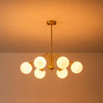6/10 - Light Modern Glass Globe Bubble Chandelier - LightfixturesUAE