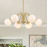 6/10 - Light Modern Glass Globe Bubble Chandelier - LightfixturesUAE