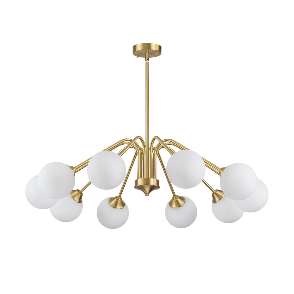 6/10 - Light Modern Glass Globe Bubble Chandelier - LightfixturesUAE